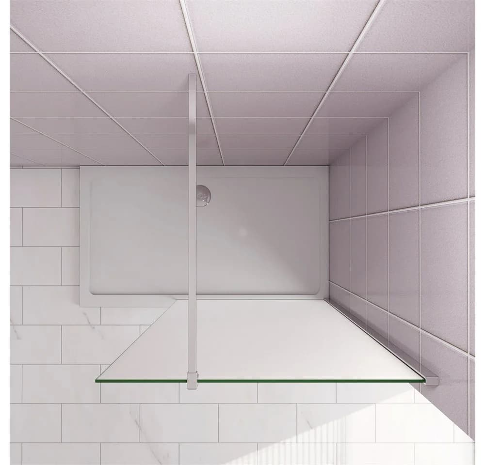AICA Duschwand Glaswand Walk-in Dusche ESG Glas Milchglas Trennwand - Bild 4