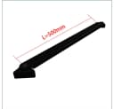 Duschparadies Duschwand 8mm Milchglas Streifen Schwarz Aluminium Bild 5