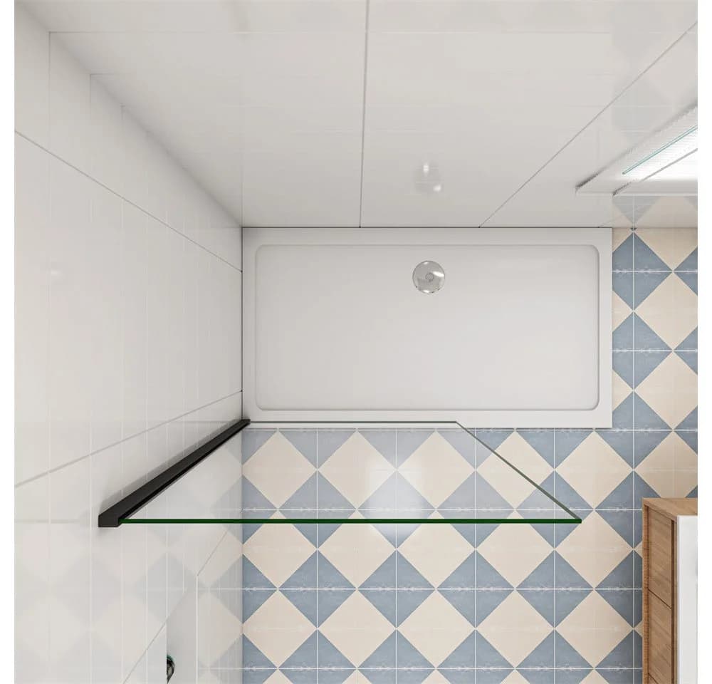 Duschparadies Duschwand 8mm ESG Klarglas EasyClean NanoGlas Schwarz - Bild 4