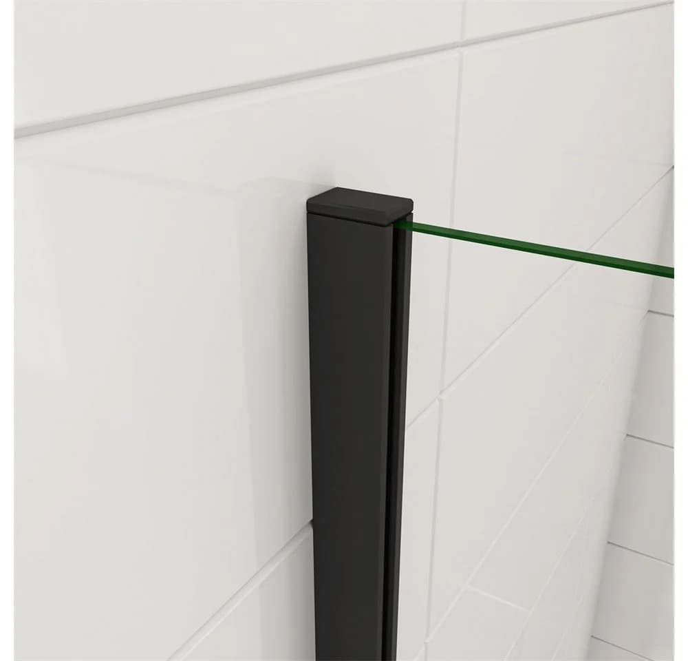 Duschparadies Duschwand 8mm ESG Klarglas EasyClean NanoGlas Schwarz - Bild 5