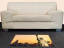 Wallario Teppich Freiheitsstatue New York Bunt Rechteckig Bild 1