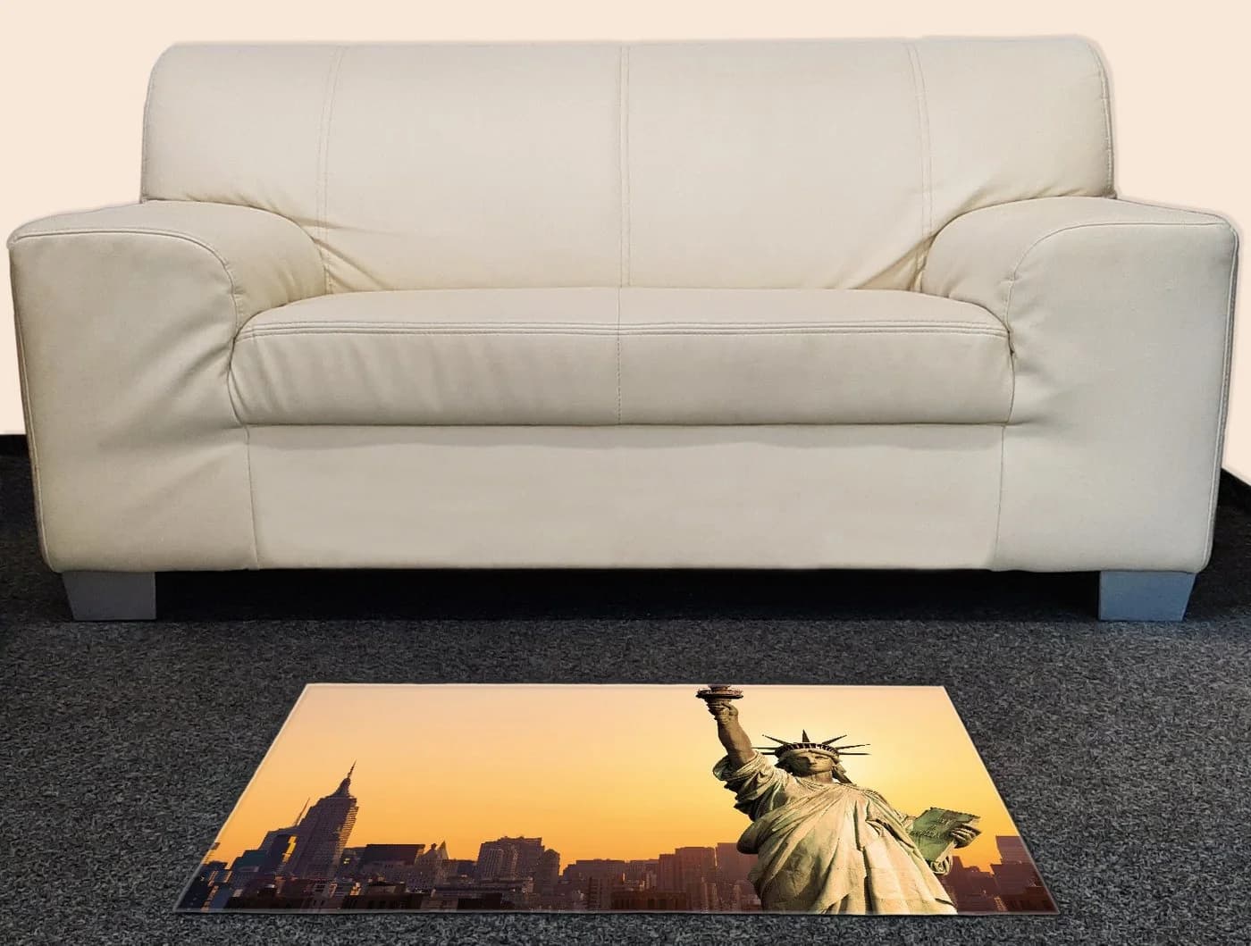 Wallario Teppich Freiheitsstatue New York Bunt Rechteckig