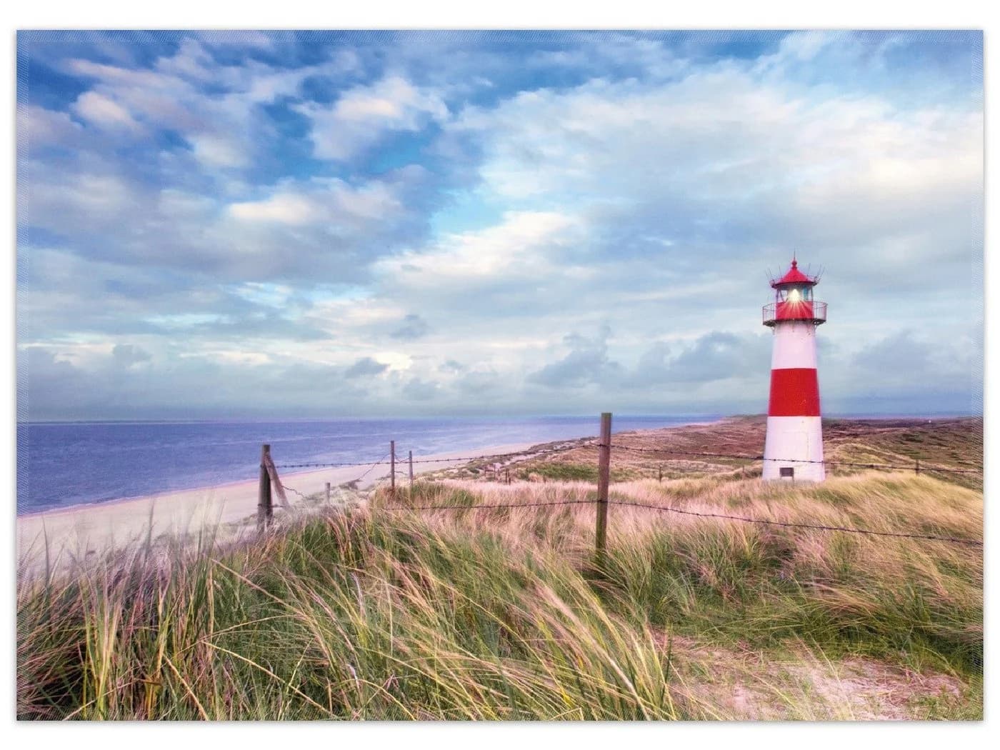 Wallario Teppich Leuchtturm am Strand von Sylt rechteckig rutschfest - Bild 2