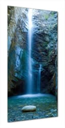 Wallario Duschrückwand Wasserfall Blau Grün Braun Selbstklebend Bild 2