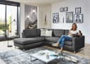 Ecksofa DIE PLANBAR L-Form Grau Microfaser mit Recamiere Bild 1