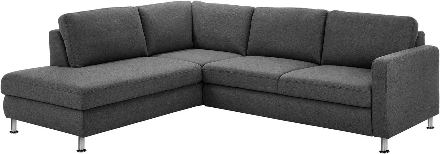 Ecksofa DIE PLANBAR L-Form Grau Microfaser mit Recamiere - Bild 2