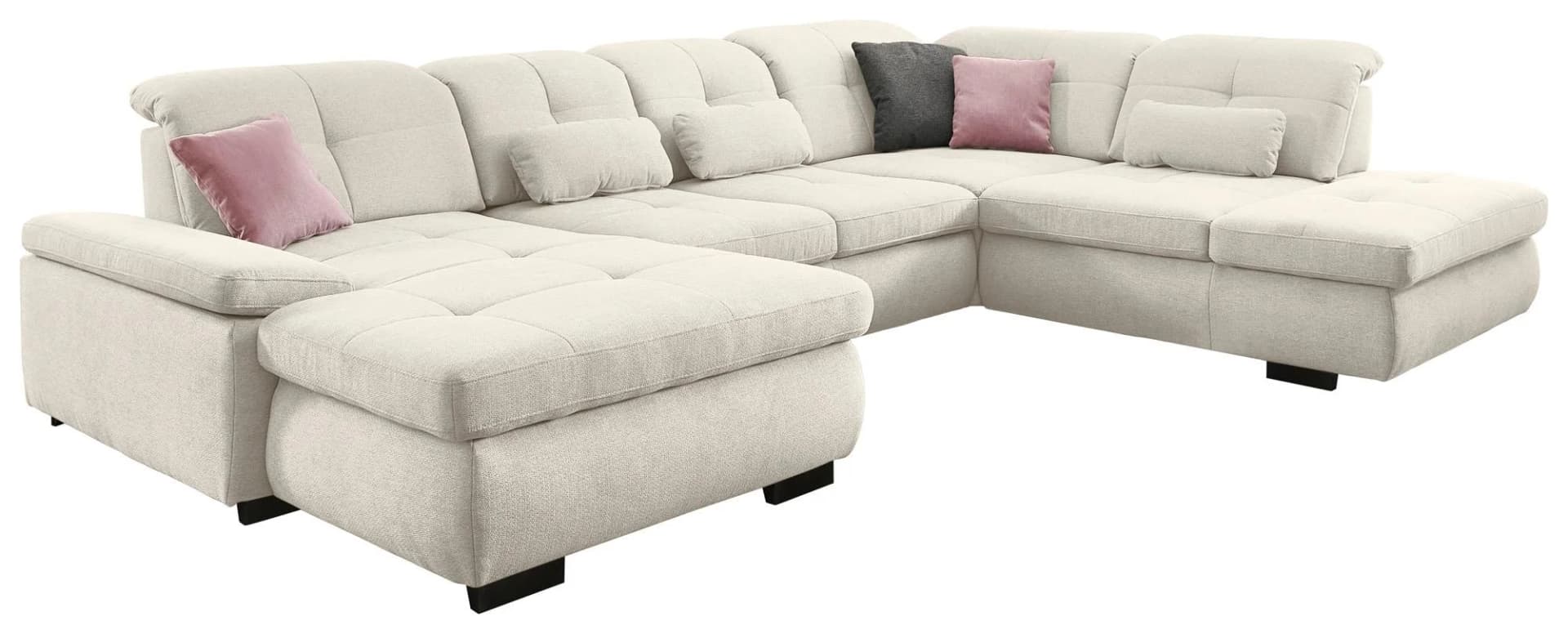 DIE PLANBAR Ecksofa L-Form mit Sitztiefenverstellung und Bettfunktion