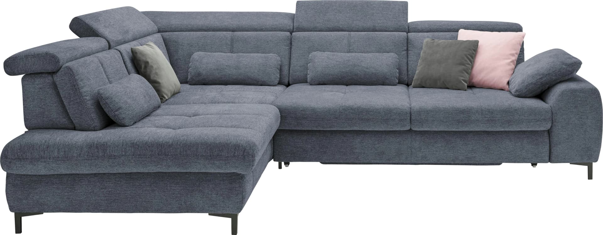 SET ONE BY MUSTERRING Ecksofa Famosa Navy mit Bettfunktion