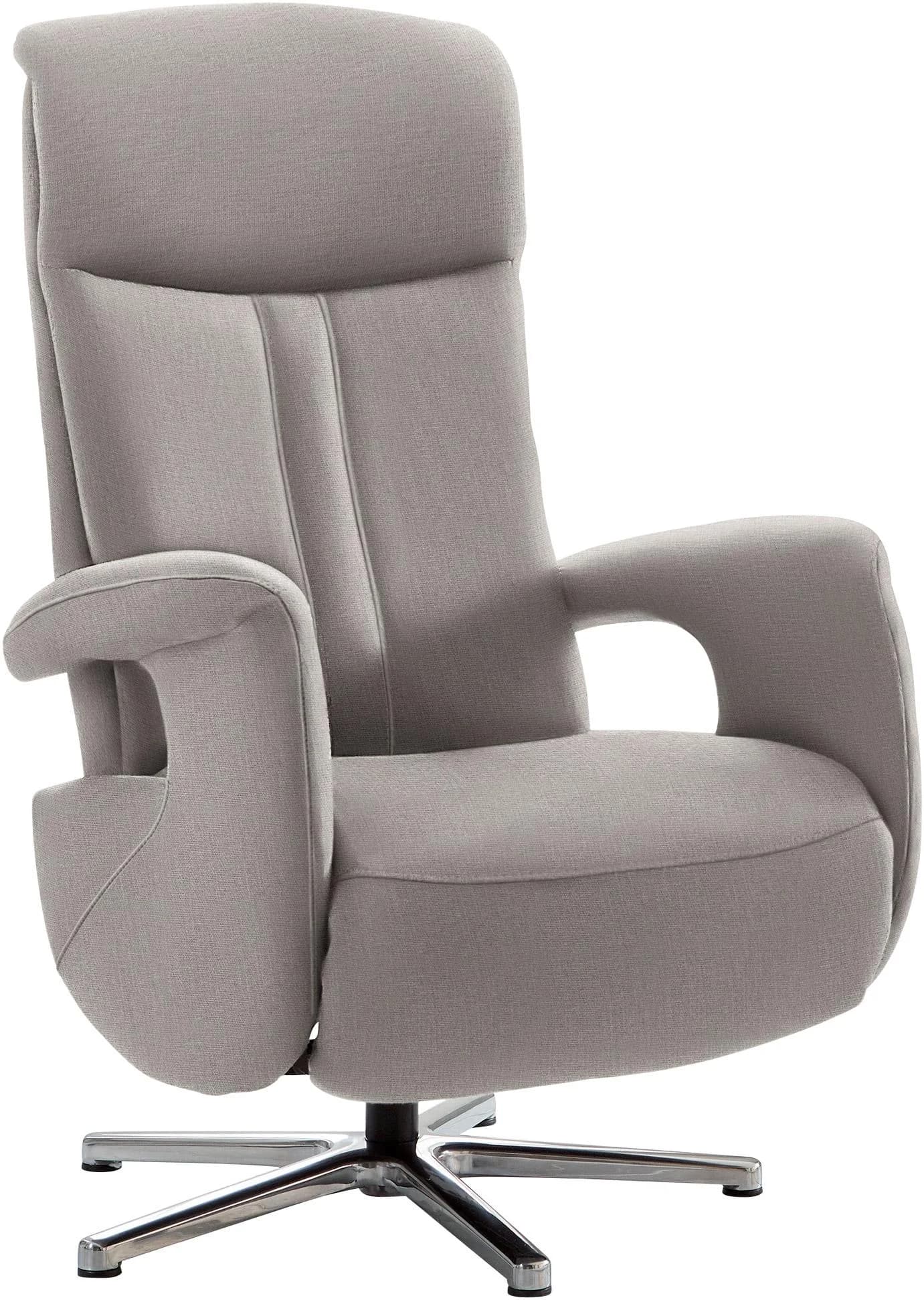 Relaxsessel DIE PLANBAR MP-RS18073 Silber 360° drehbar mit Relaxfunktion