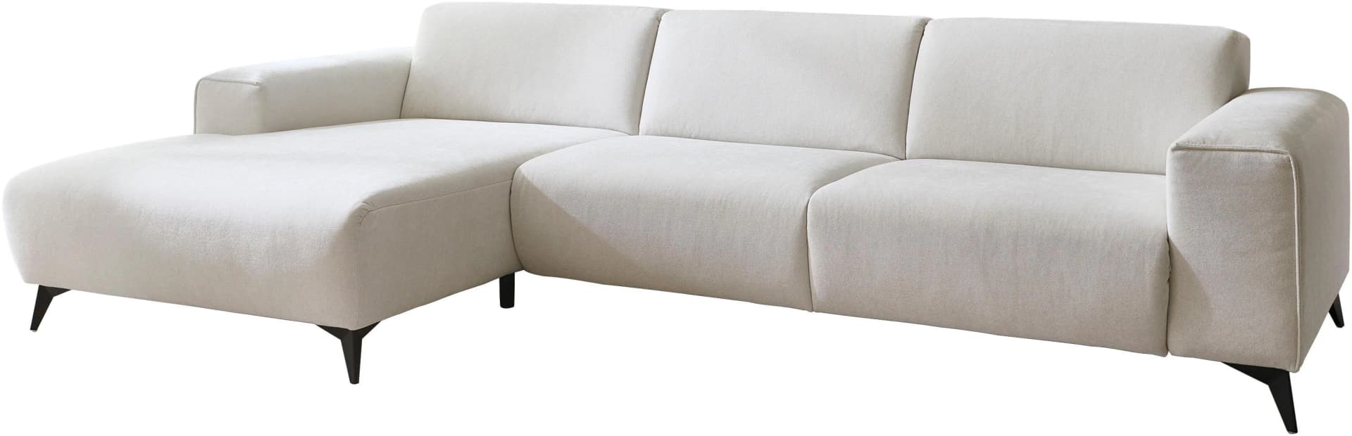 Ecksofa DIE PLANBAR MP-IN24031 Santos Weiß Motorische Vorziehbank