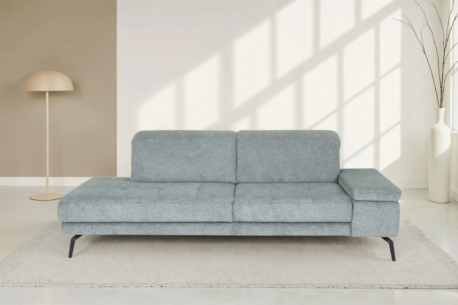 Recamiere DIE PLANBAR Ocean mit Kopfteilverstellung und Federkern-Polsterung
