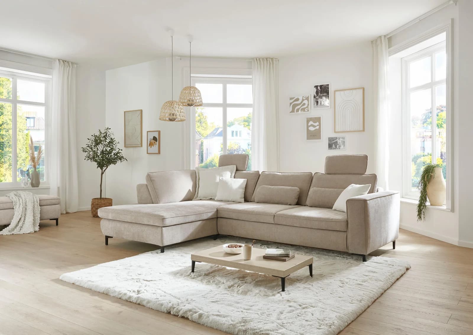 DIE PLANBAR Ecksofa L-Form mit Schlaffunktion und Recamiere