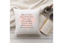 GRAVURZEILE Zierkissen Bunt Spruch Polyester Bild 1