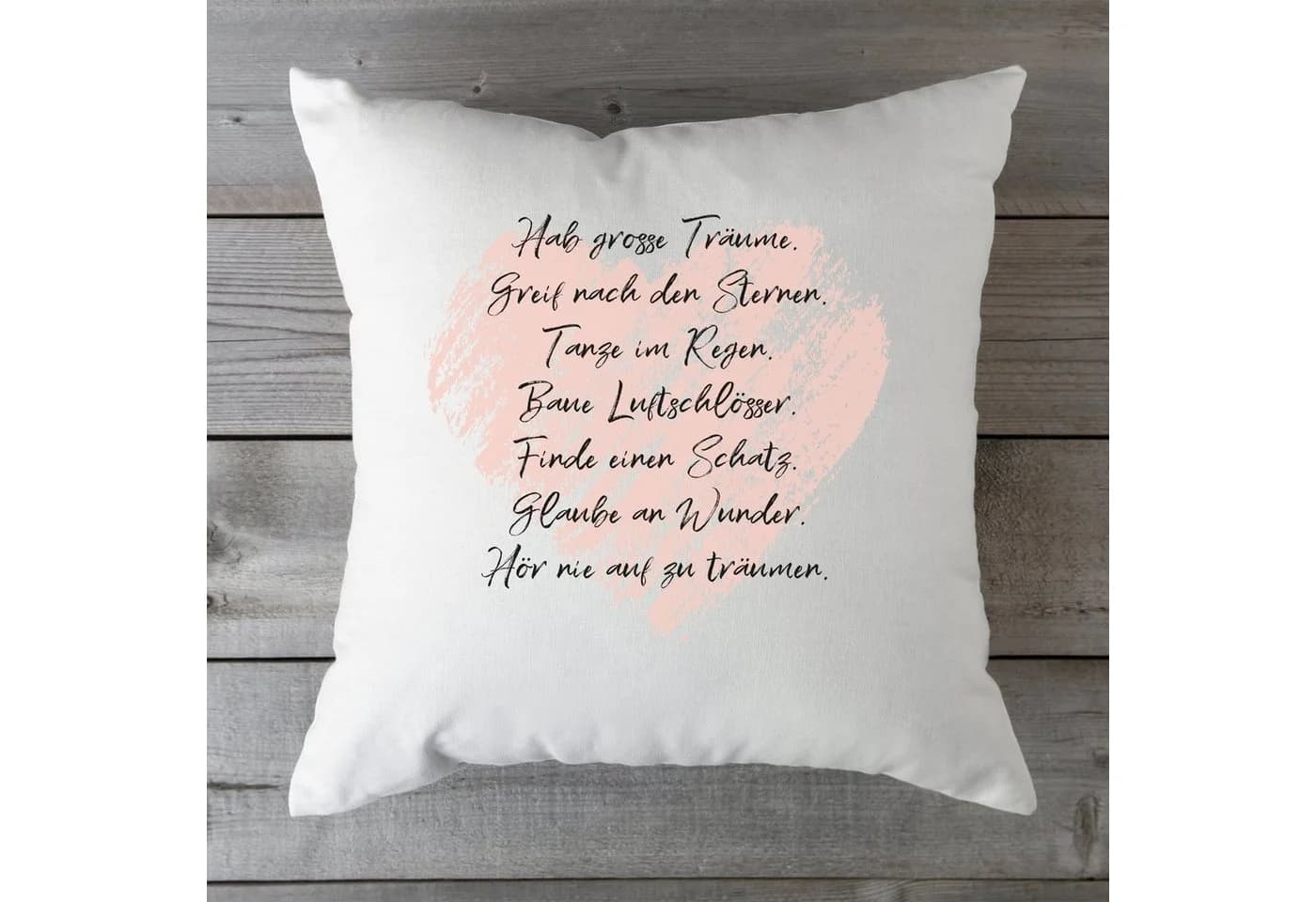 GRAVURZEILE Zierkissen Bunt Spruch Polyester - Bild 3