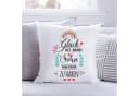 GRAVURZEILE Zierkissen mit Spruch - Glück ist - Geschenk für Freunde & Familie Bild 1