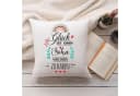 GRAVURZEILE Zierkissen mit Spruch - Glück ist - Geschenk für Freunde & Familie Bild 3