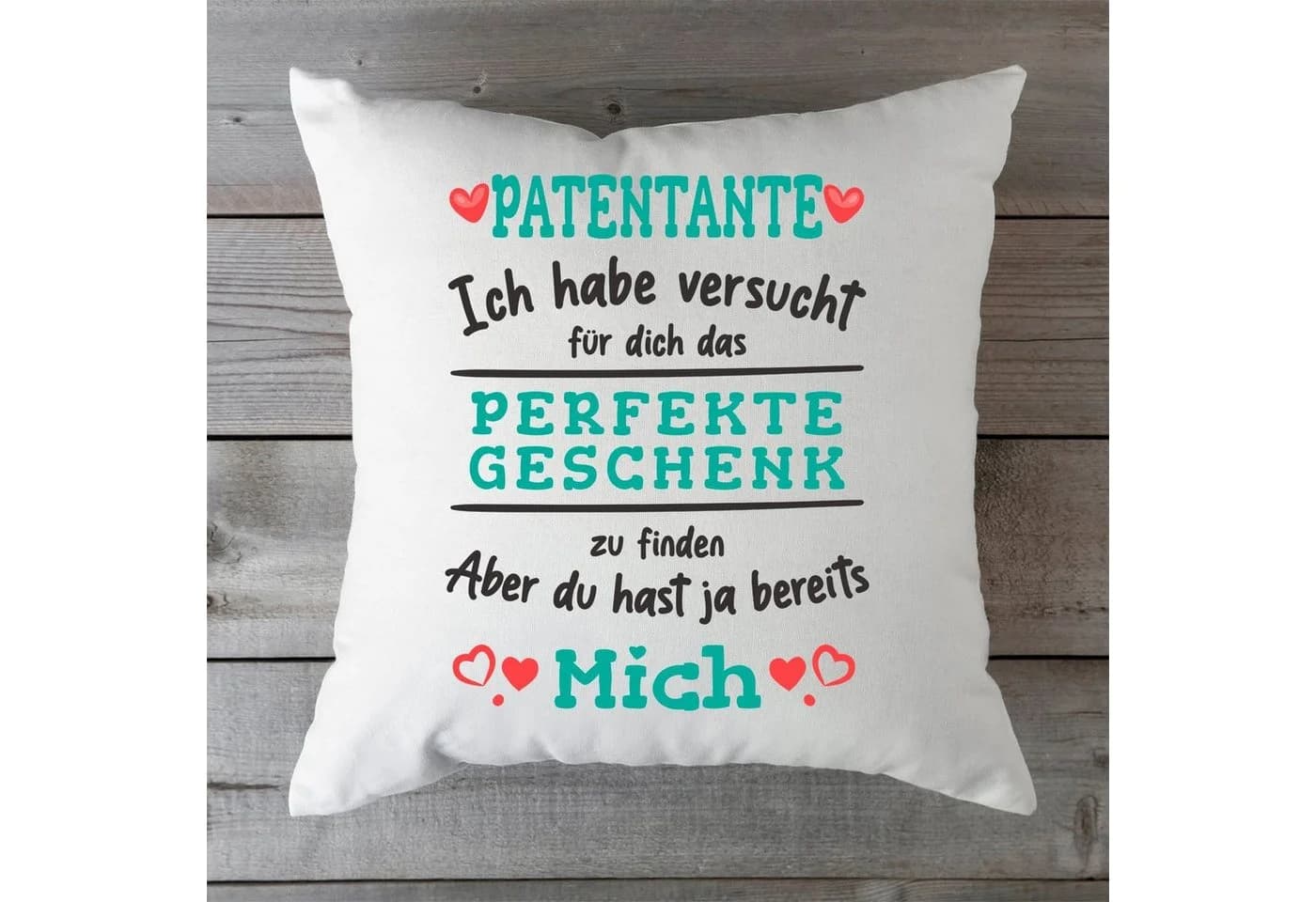 GRAVURZEILE Zierkissen mit Spruch - Das Perfekte Geschenk - Für Familie & Freunde - Patentante - Bild 4
