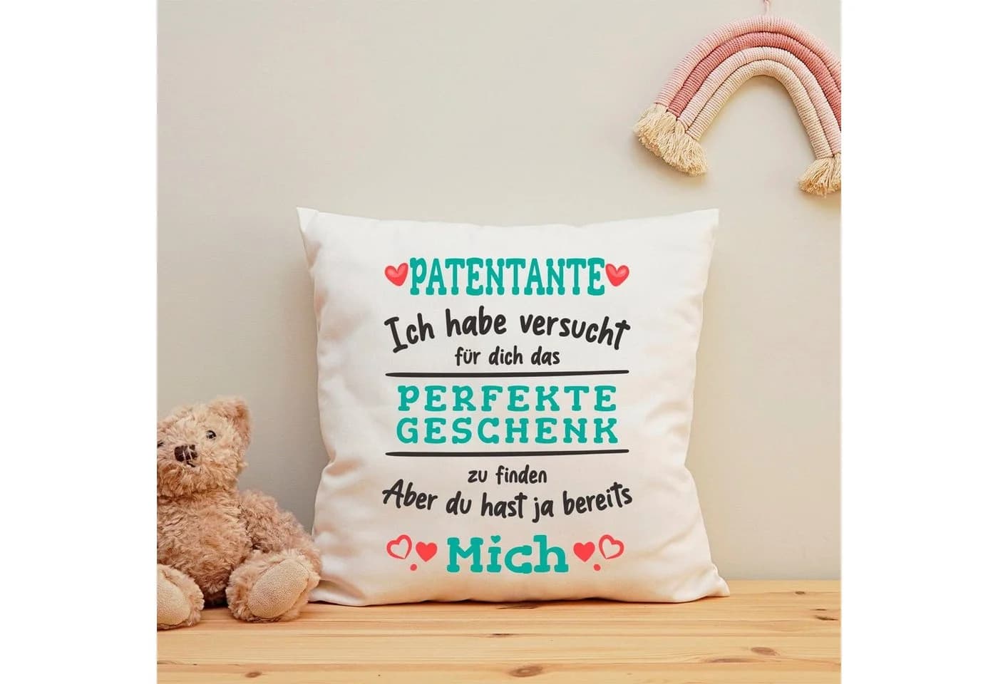 GRAVURZEILE Zierkissen mit Spruch - Das Perfekte Geschenk - Für Familie & Freunde - Patentante - Bild 5
