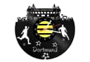 GRAVURZEILE Wanduhr Schallplattenuhr Dortmund 100% Vereinsliebe Fußball Bild 2