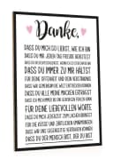 GRAVURZEILE Holzbild mit Spruch Danke Holzschild Bild 2