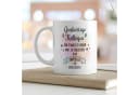 GRAVURZEILE Keramiktasse Weiß mit Spruch Bild 1