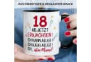 GRAVURZEILE Keramiktasse 18 ab jetzt erwachsen Schwarz/Weiß Bild 4