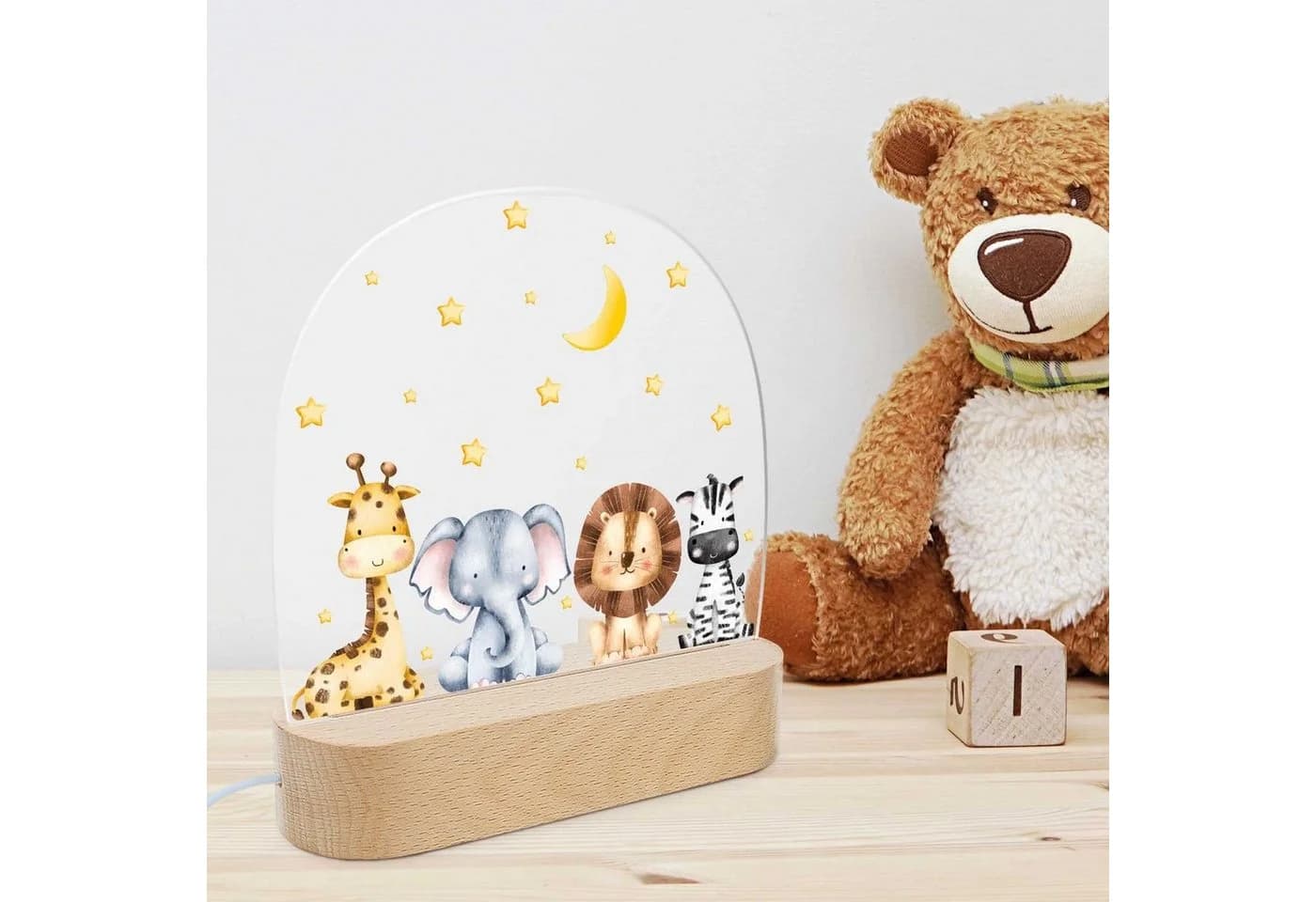 GRAVURZEILE LED Nachtlicht für Kinder Tiergruppen Design - Bild 3