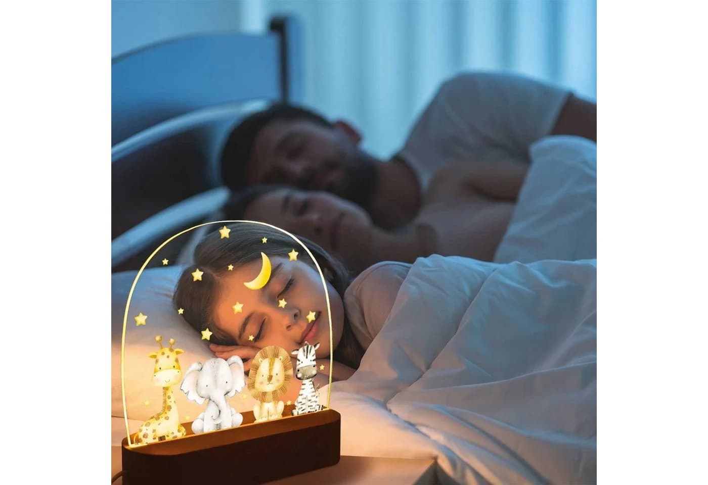 GRAVURZEILE LED Nachtlicht für Kinder Tiergruppen Design - Bild 4