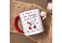 GRAVURZEILE Keramiktasse Rot mit Spruch Bild 3