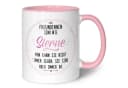 GRAVURZEILE Tasse bedruckt mit Spruch Freundinnen sind wie Sterne Rosa Bild 2