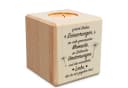 GRAVURZEILE Teelichthalter Holz Grabschmuck mit Gravur Bild 2