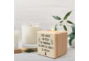 GRAVURZEILE Teelichthalter Holz 8x8x8cm mit Gravur - Grabschmuck Trauergeschenk Bild 4