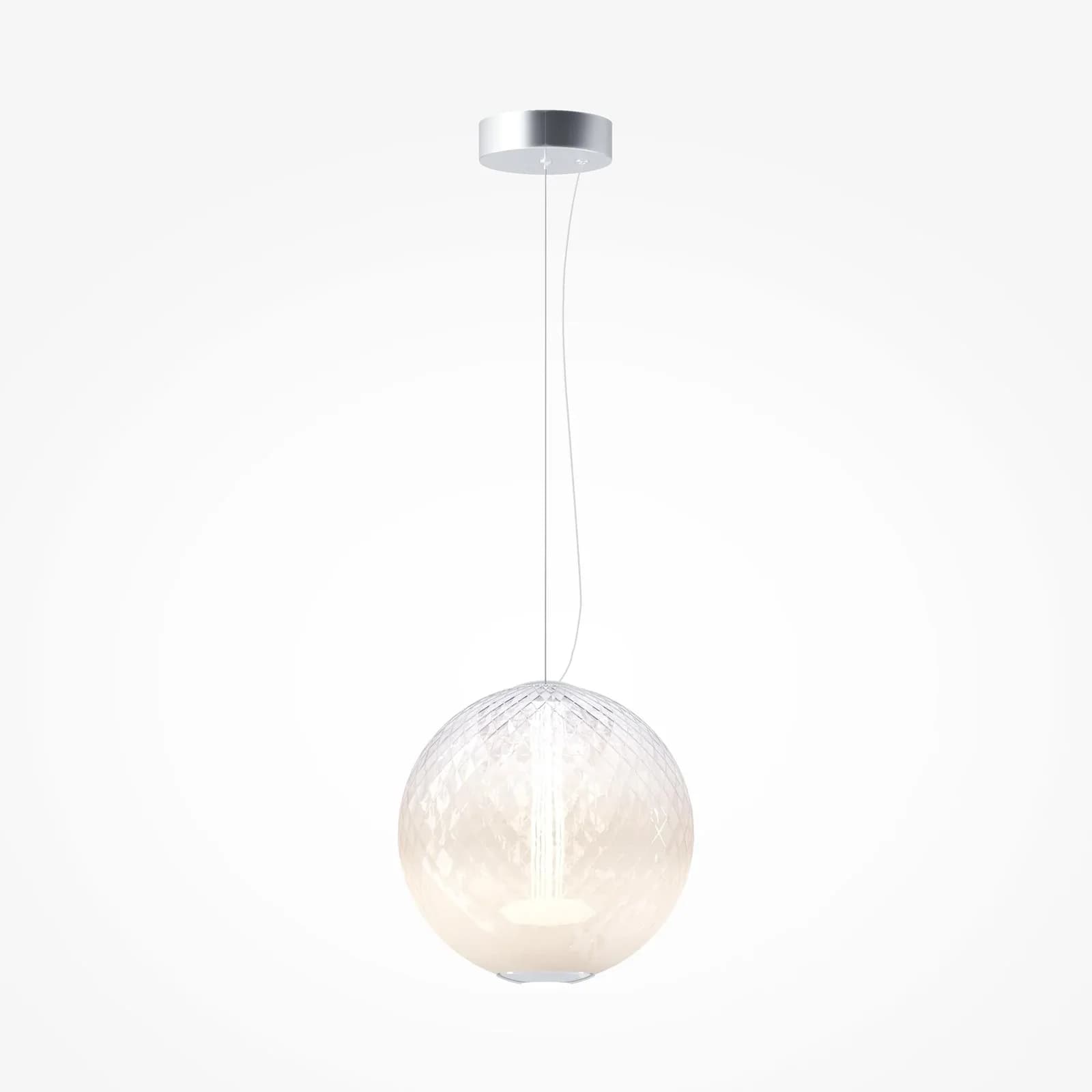 Maytoni LED-Hängeleuchte Bruma Weiß 30 cm Glas