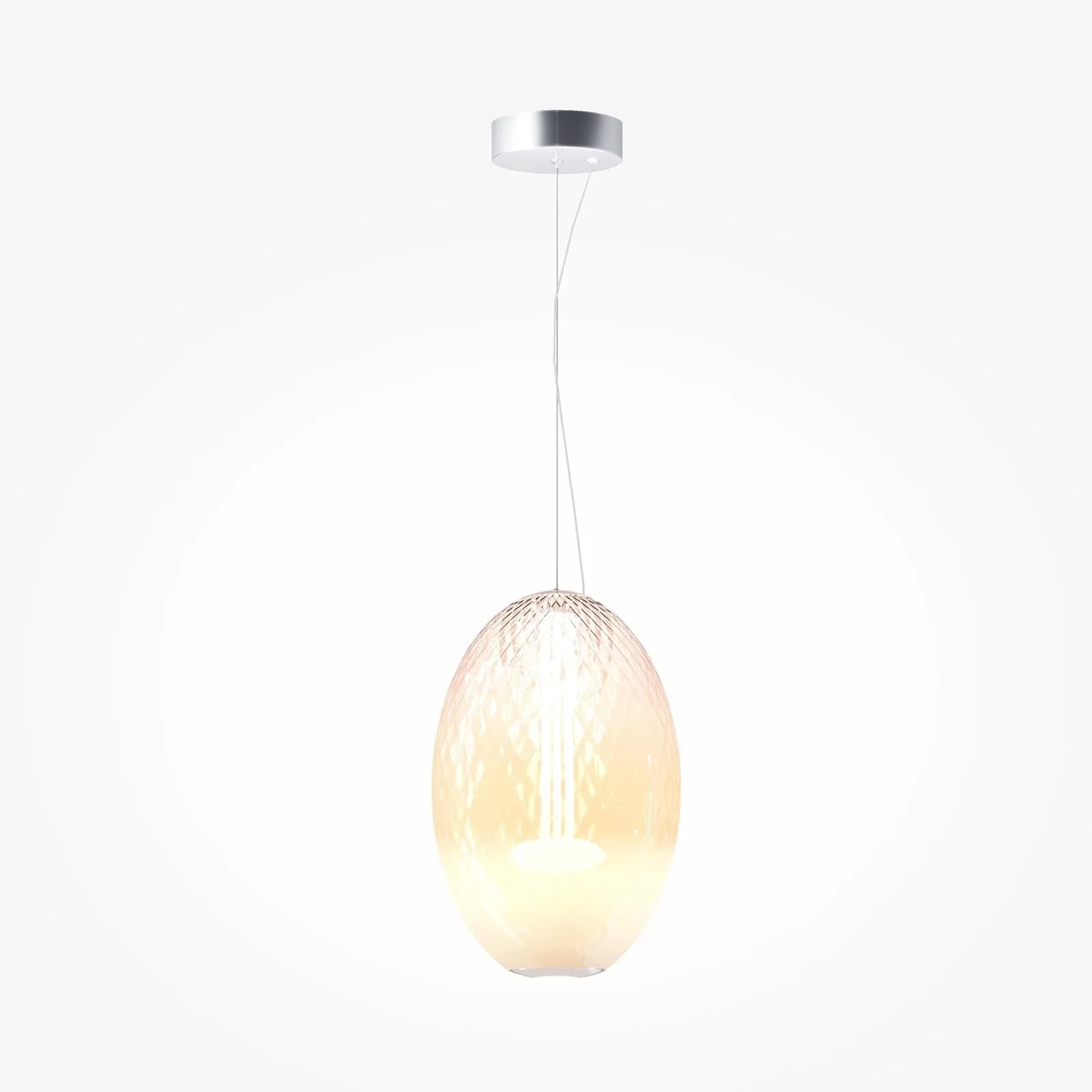 Maytoni LED-Hängeleuchte Bruma Weiß Ø 25 cm Glas