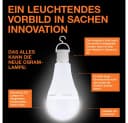 OSRAM LED-Akku-Leuchtmittel Birne E27 8W matt 2700K Notlicht Bild 1