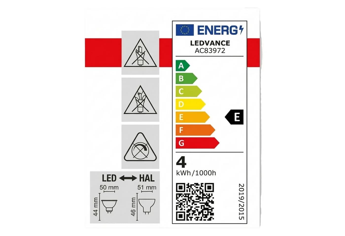 Osram LEDSMR163536 LED-Spot 3,4W 12V GU5.3 Warmweiß Dimmbar 6er-Pack