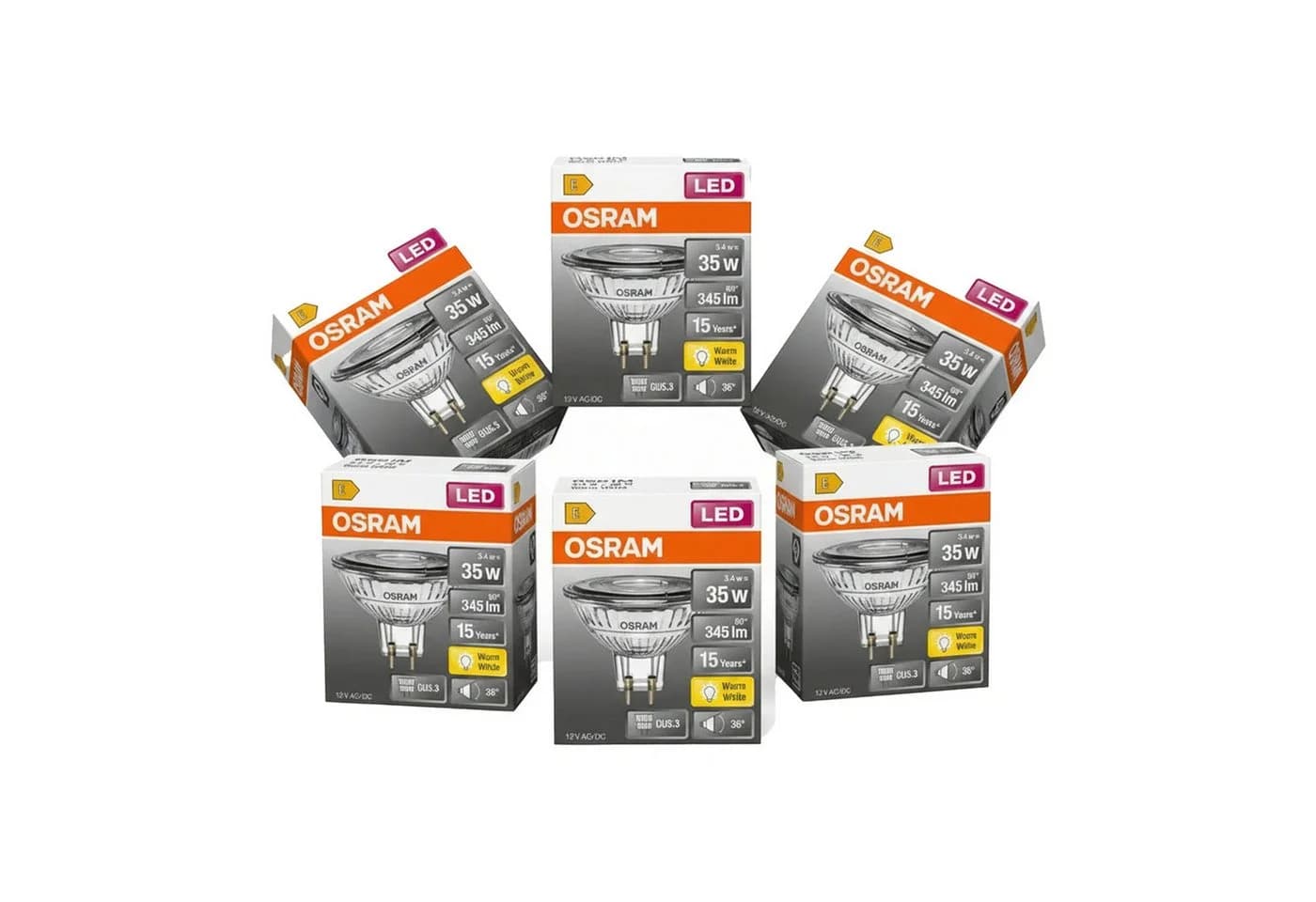 Osram LEDSMR163536 LED-Spot 3,4W 12V GU5.3 Warmweiß Dimmbar 6er-Pack - Bild 2
