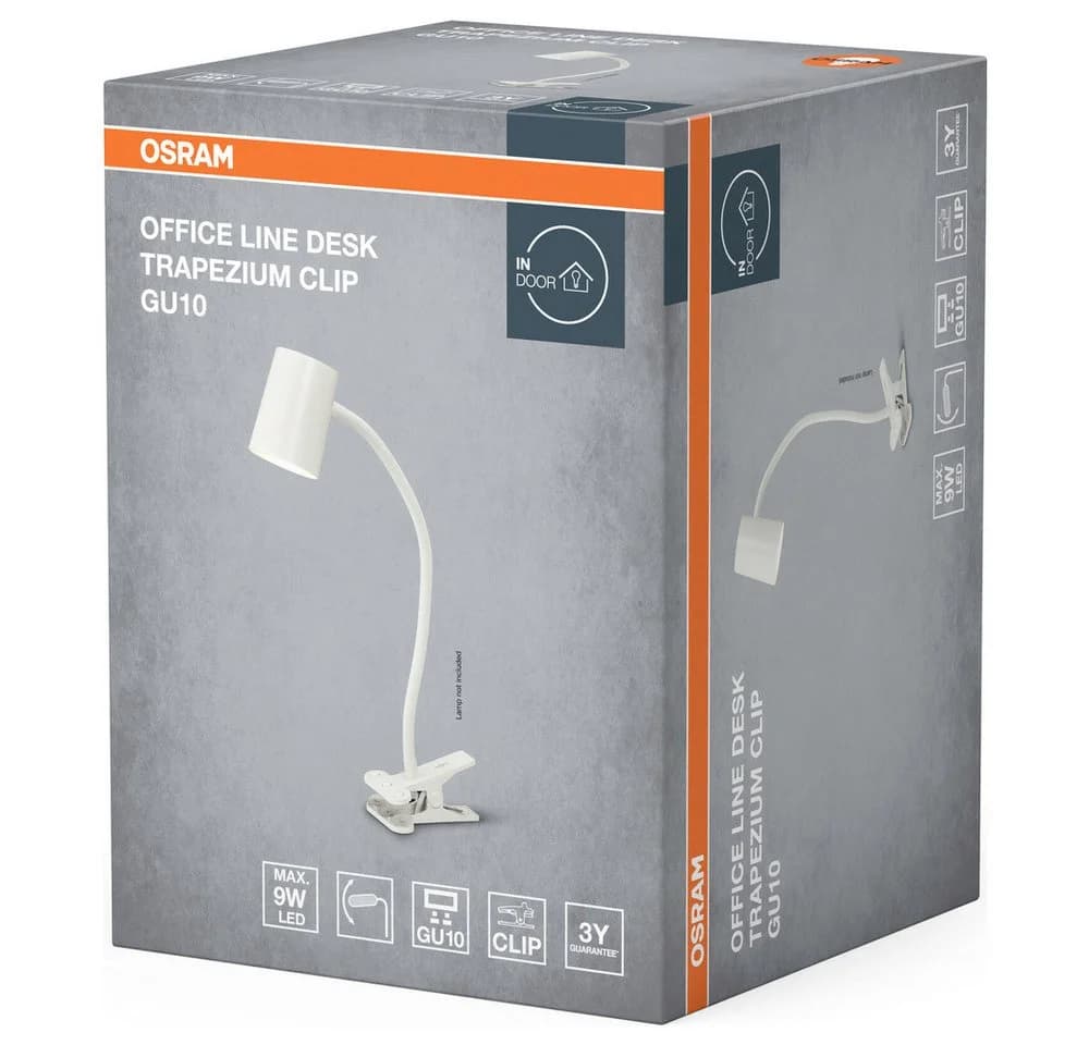 OSRAM Klemmleuchte Office Line Desk Trapezium Clip weiß GU10 - Bild 3