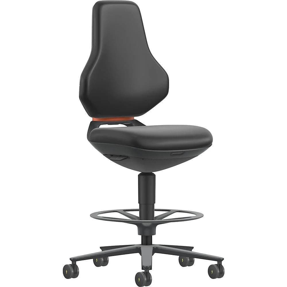 bimos Arbeitsdrehstuhl TEXON Labor+Produktion Kunstleder Schwarz