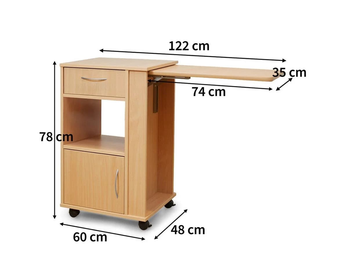 Divit Nachttisch mit höhenverstellbarem Betttisch NT2 - Bild 5