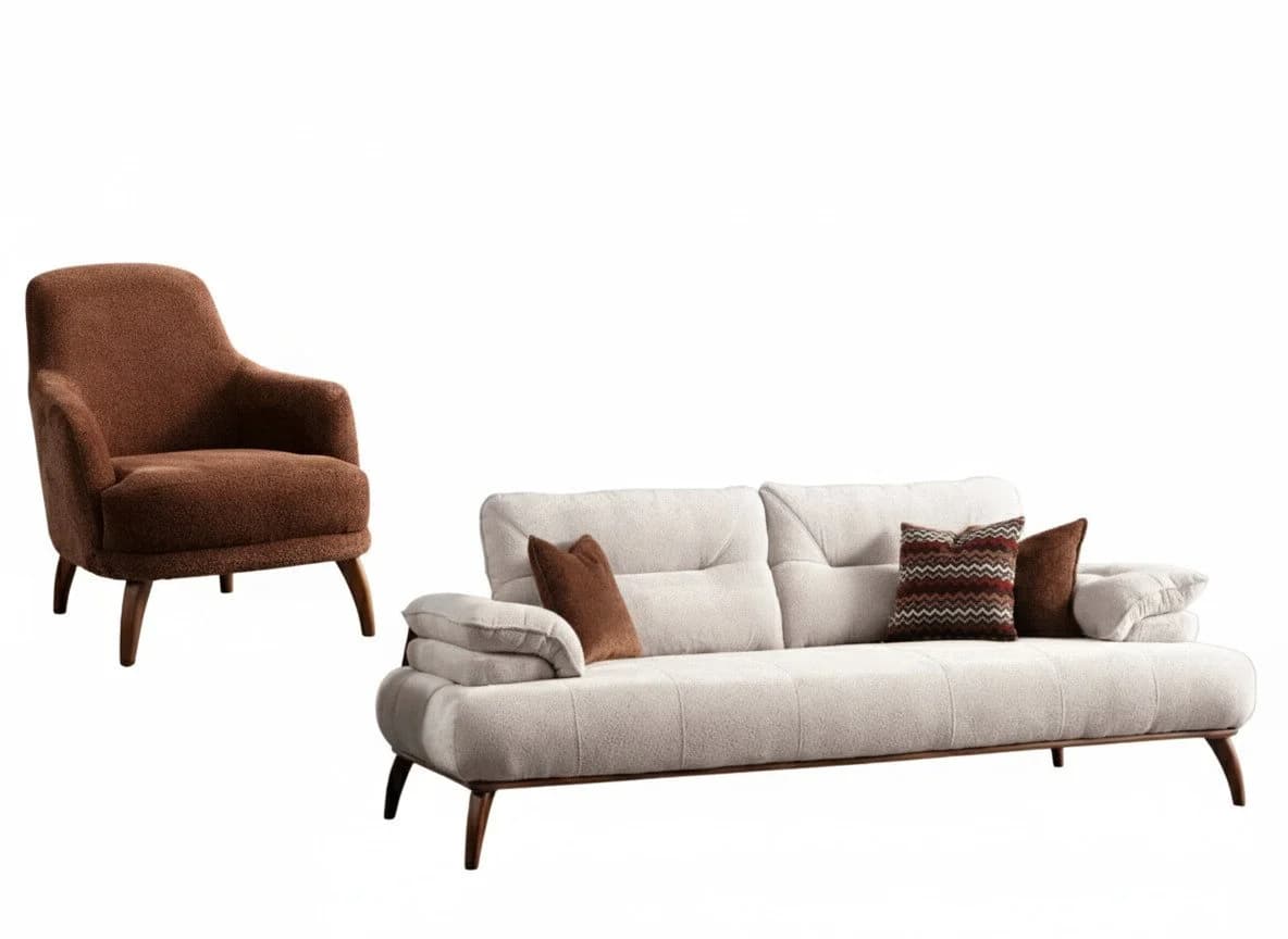 Villa Möbel Polstergarnitur Almond Beige mit Relaxfunktion - Bild 2