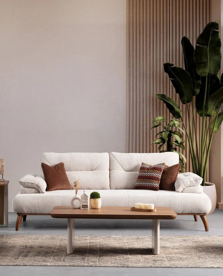 Villa Möbel Polstergarnitur Almond Beige mit Relaxfunktion - Bild 4