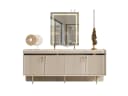 Villa Möbel Sideboard Tesla Creme Goldoptik Modern Bild 2