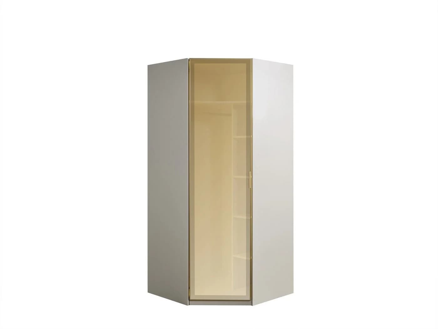 Villa Möbel Kleiderschrank Eckschrank mit Glasfront - Bild 3