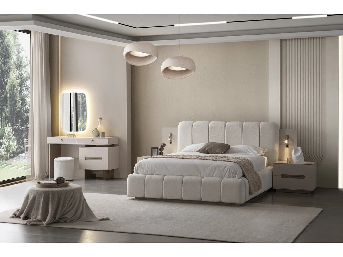 Villa Möbel Schlafzimmer-Set Maldiv 5-tlg. Bett Kleiderschrank Kommode - Bild 3