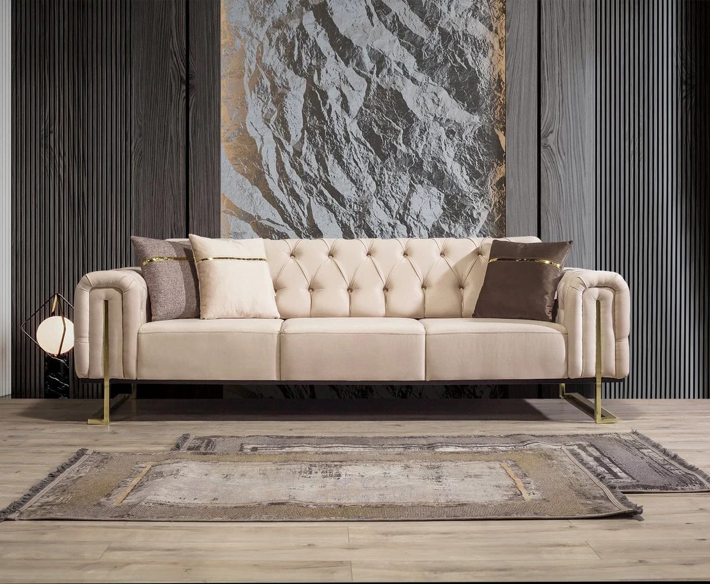 Villa Möbel Polstergarnitur Nova, 3-Sitzer+Sessel, Relax-/Bettfunktion