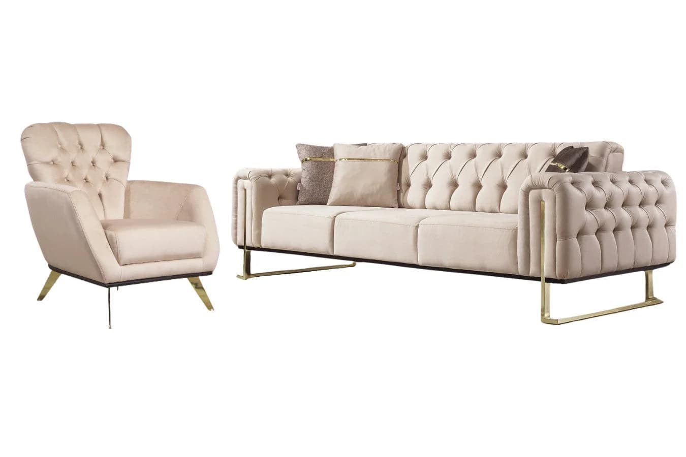 Villa Möbel Polstergarnitur Nova, 3-Sitzer+Sessel, Relax-/Bettfunktion - Bild 2