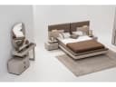 Villa Möbel Schlafzimmer-Set Roenesans 4-tlg. Beige Braun mit LED-Bett Bild 1