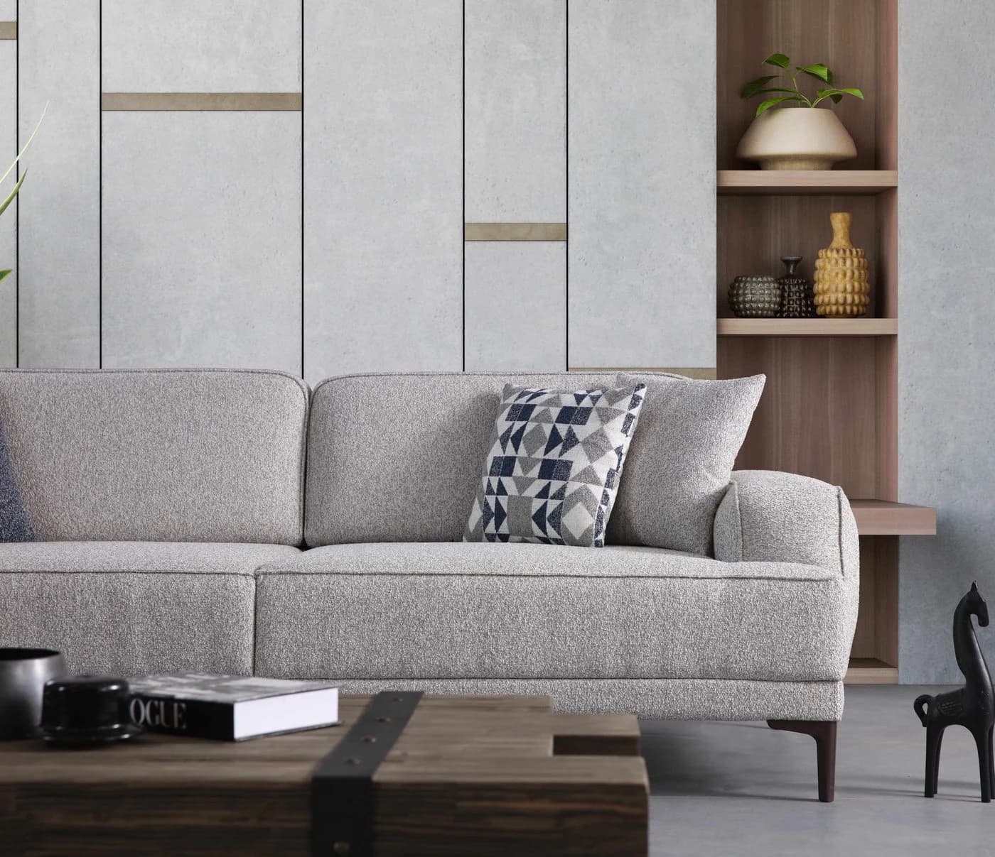 Villa Möbel Sofa Athens 2-Sitzer Grau Relaxfunktion - Bild 5