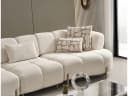 Villa Möbel Polstergarnitur Vega Sofa Set Bouclé Creme Antikgold Bild 1